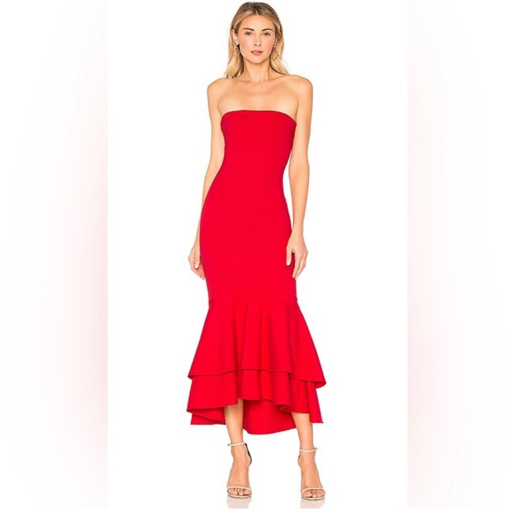 Lovers + Friends Dillion Midi Dress in Poppy XXS